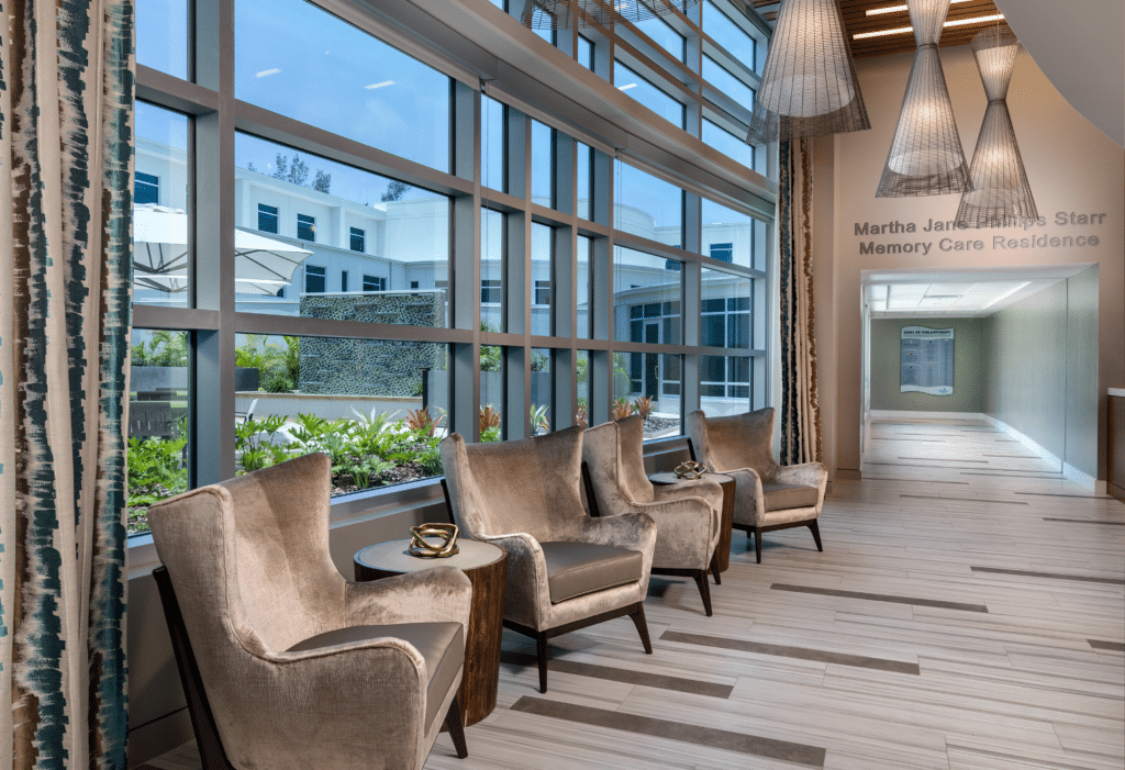 Plymouth Harbor on Sarasota Bay: Martha Jane Phillips Starr Memory Care Residence entrance