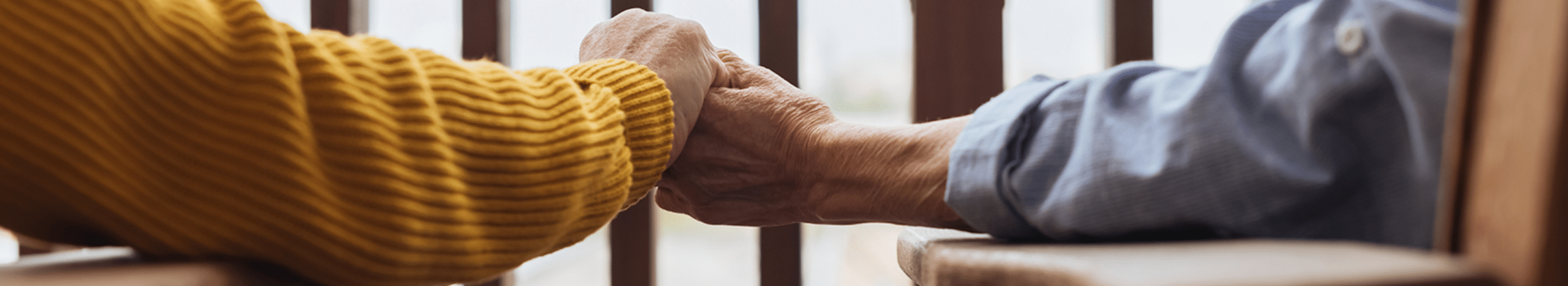 Plymouth Harbor on Sarasota Bay: Senior Couple Holding Hands