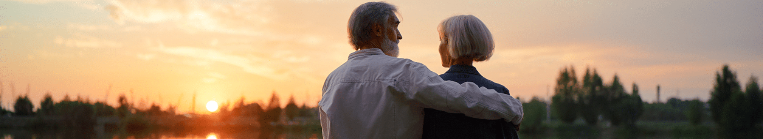 Couple watching a sunset