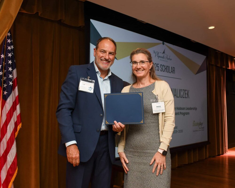 Jeff Weatherhead standing on stage during the 2024-2025 Scholarship Reception